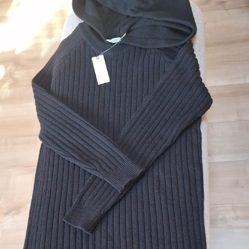Anthropologie Black Long Sleeve Dress Pit To Bottom 28 Inches